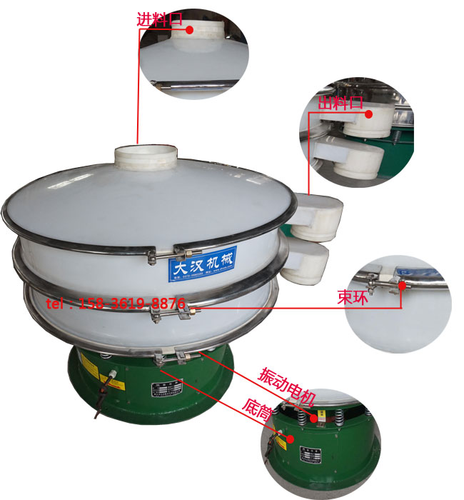 1000型防腐塑料旋振筛细节图